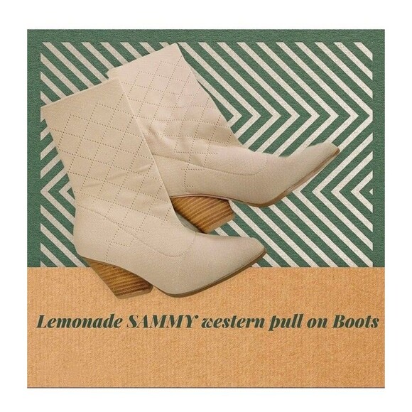 Lemonade Pull On Stretch Western Boots Size 10 - Picture 3 of 5